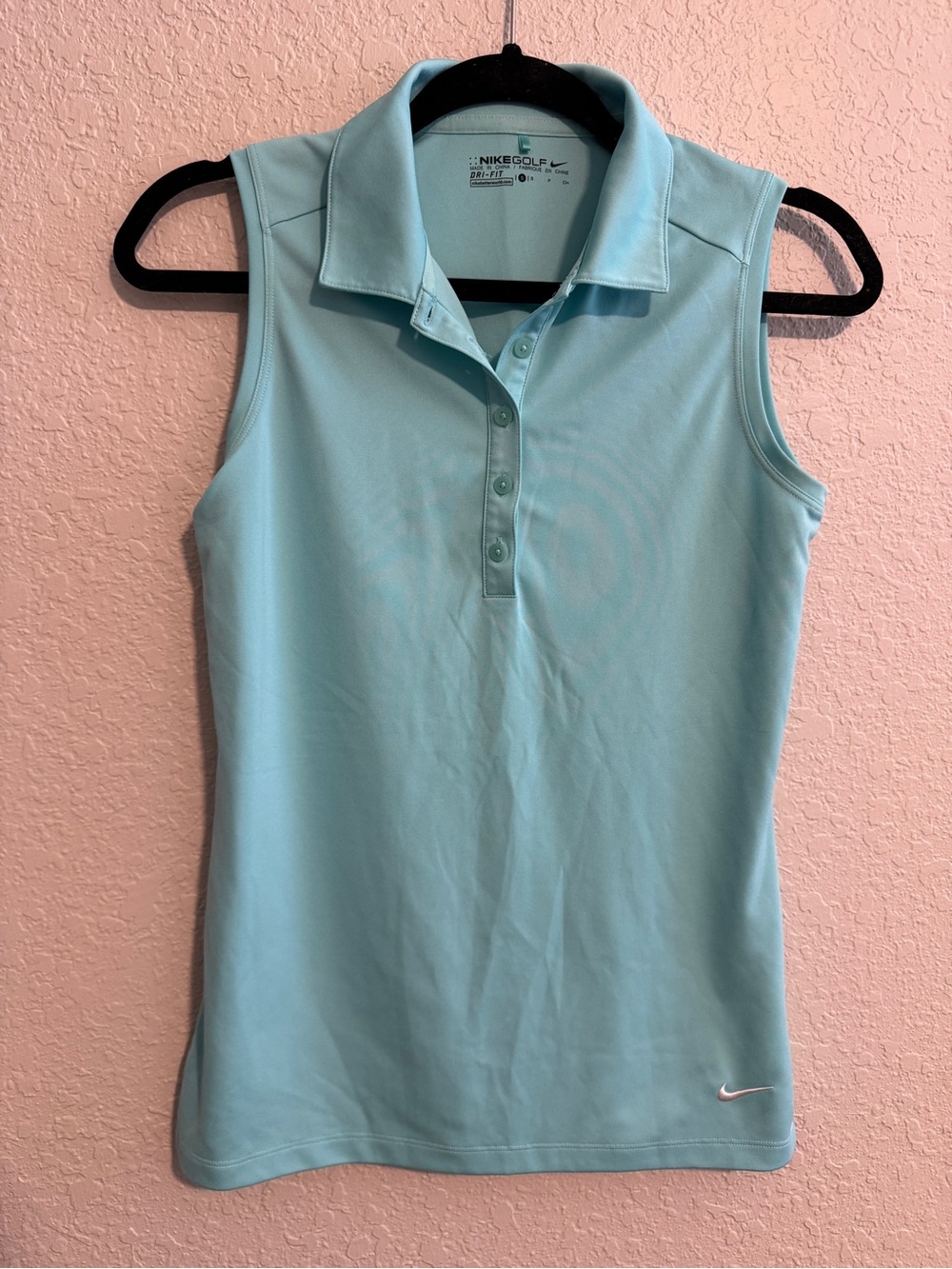 Nike Golf Dri-Fit Women’s Sleeveless Polo Top - Light Blue